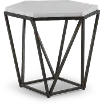 Corvus Modern End Table with White Marble