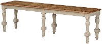 Farmhouse Cream Dining Room Bench - Daisi