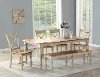 Clearance Farmhouse Cream 5 Piece Dining Room Set - Daisi