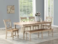 Farmhouse Cream 5 Piece Dining Room Set - Daisi