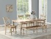 Farmhouse Cream 6 Piece Dining Room Set - Daisi