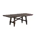 Rustic Dark Brown Dining Room Table - Northern Hawk