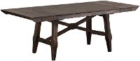 Rustic Dark Brown Dining Room Table - Northern Hawk