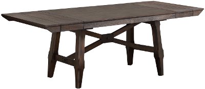 Rustic Dark Brown Dining Room Table - Northern Hawk