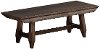 Rustic Dark Brown Dining Bench - Northern Hawk