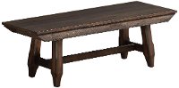 Rustic Dark Brown Dining Bench - Northern Hawk