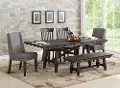 Rustic Brown 5 Piece Dining Room Set - Northern Hawk