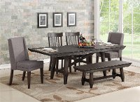 Rustic Brown 5 Piece Dining Room Set - Northern Hawk