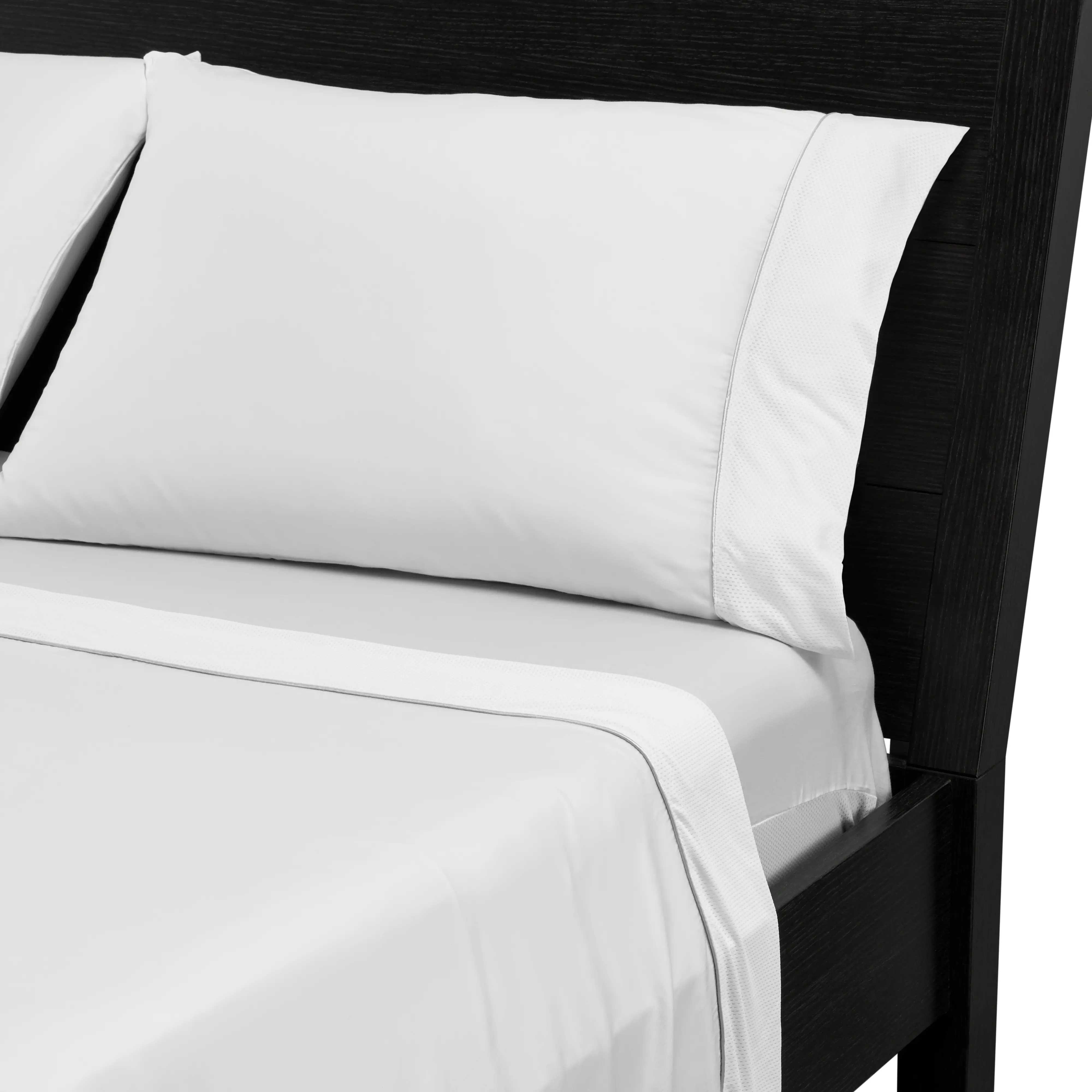 BGS21AWFT Bedgear White Hyper Cotton Twin Bed Sheets-2