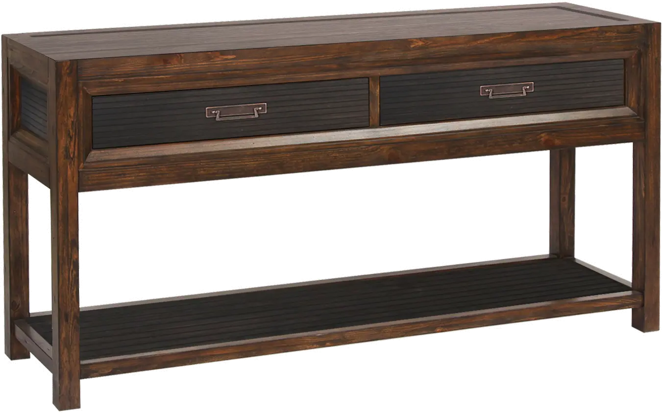 Branson Brown Antique Sofa Table-1