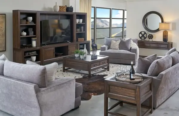 Branson Brown Antique Sofa Table-2