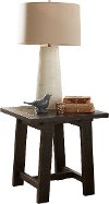 Solid Wood Black End Table - Villa
