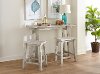 6413-822 Solid Pine Eggshell White Stool - Villa