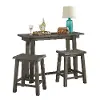 Clearance Villa Solid Pine Gray Sofa Table