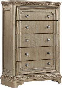 Traditional Champagne Chest of Drawers - Vonda