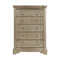Traditional Champagne Chest of Drawers - Vonda-2
