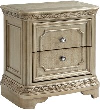 Traditional Champagne Nightstand - Vonda