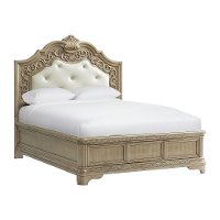 Traditional Champagne Queen Bed - Vonda