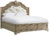 Clearance Traditional Champagne King Size Bed - Vonda