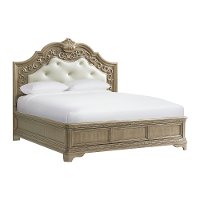 Traditional Champagne King Size Bed - Vonda