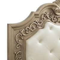 Traditional Champagne King Size Bed - Vonda-4