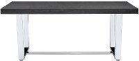 Black and Chrome Dining Room Table - Nadia-3
