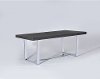 Dark Brown and Chrome Dining Room Table - Nadia
