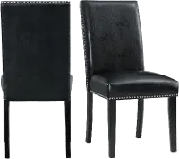 Black Upholstered Dining Room Chair - Nadia