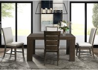 Contemporary Dark Brown 5 Piece Dining Room Set - Grady
