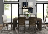 Contemporary Dark Brown 5 Piece Dining Room Set - Grady-3