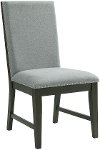 Modern Gray and Black Upholstered Dining Room Chair - Donavan