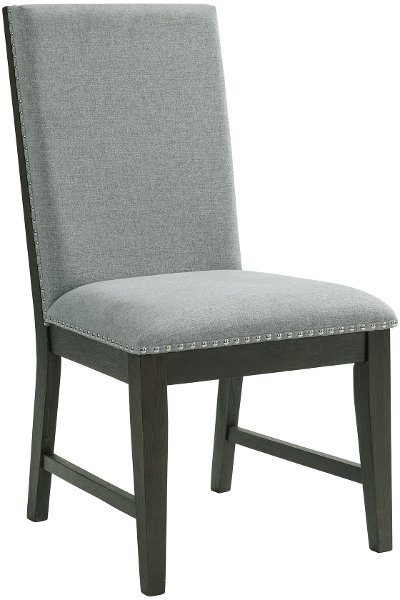 Modern Gray and Black Upholstered Dining Room Chair - Donavan