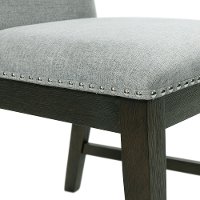 Modern Gray and Black Upholstered Dining Room Chair - Donavan-5