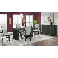 Modern Black 5 Piece Dining Room Set - Donavan-3