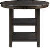 Dark Brown Round Counter Height Dining Room Table - Amherst