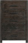 Clearance Contemporary Charcoal Gray Chest of Drawers - Shelby