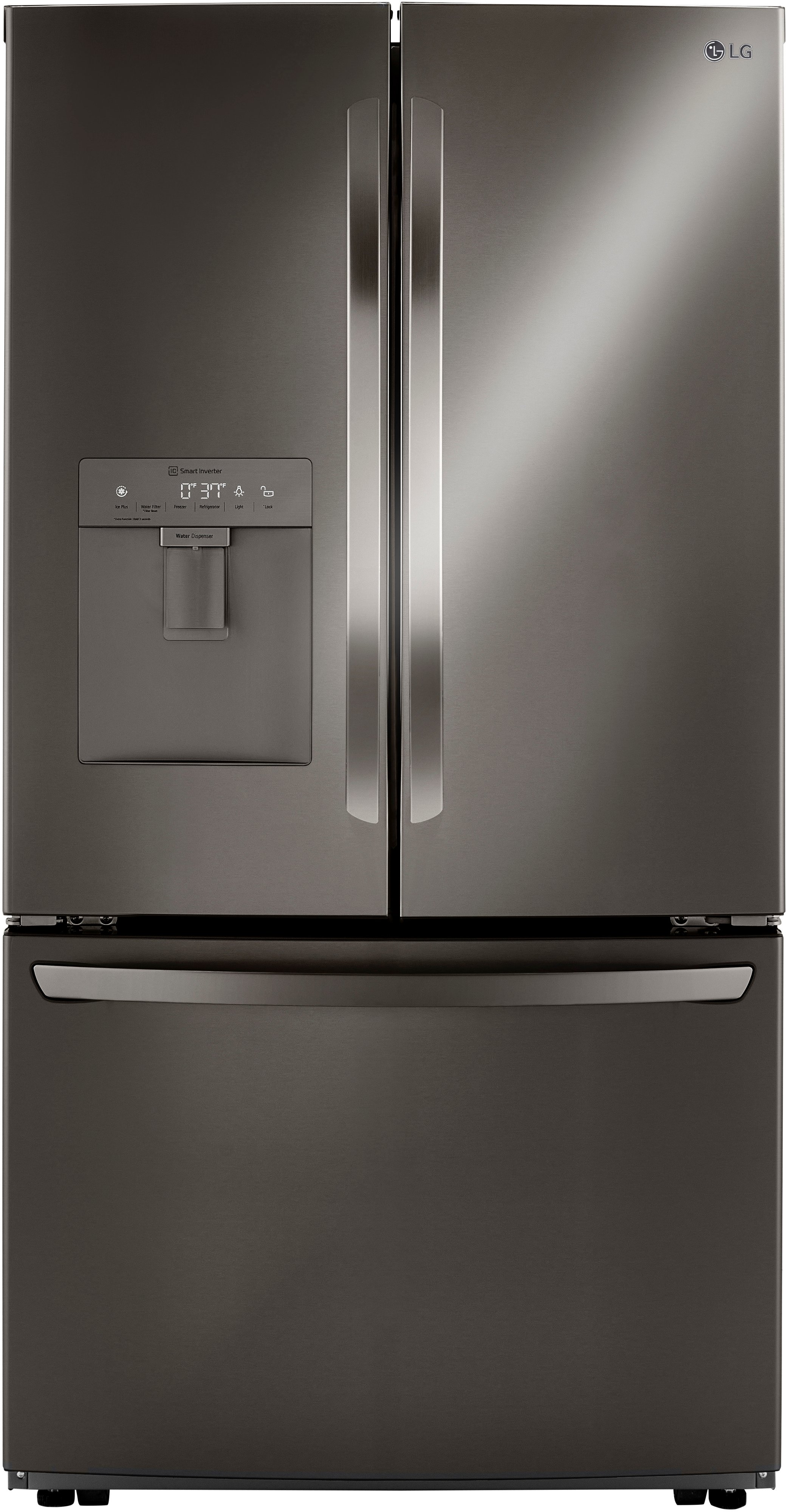 LRFWS2906D LG 29 cu ft Large Capacity French Door Refrigerator - 36 W Black Stainless Steel-1