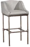 Clearance Modern Eclectic Silver Counter Height Stool