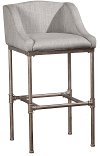 4188-826 Silver Metal Counter Height Stool - Modern Eclectic