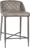 Clearance Modern Eclectic Gray Metal Counter Height Stool