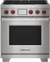 DF30450/S/P Wolf 5.1 Cu Ft Dual Fuel 4-Burner Range - Stainless Steel 30 Inch