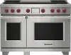 DF48450DG/S/P Wolf 7.8 cu ft Dual-Fuel Range with Double Oven - Stainless Steel 48 Inch