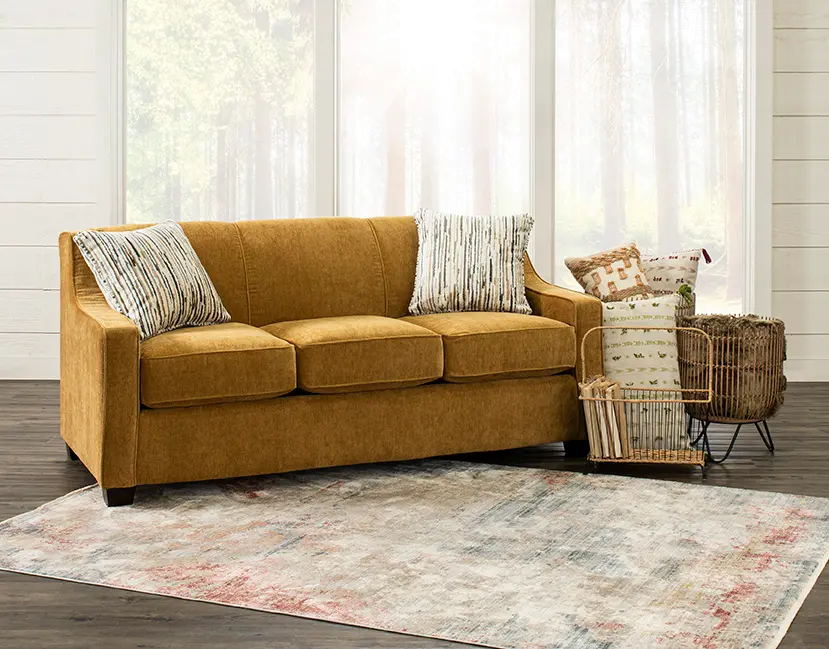 Marinette Butterscotch Yellow Convertible Full Sleeper Sofa-3