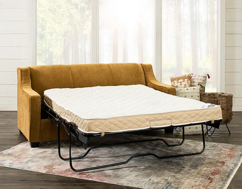 Marinette Butterscotch Yellow Convertible Full Sleeper Sofa-4