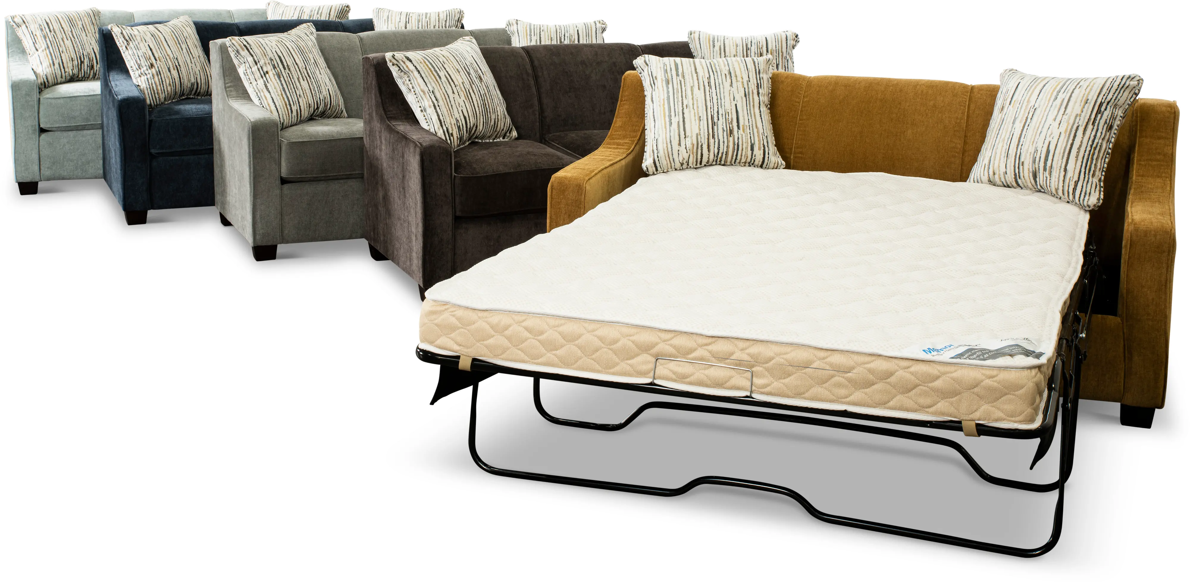 Marinette Butterscotch Yellow Convertible Full Sleeper Sofa-7