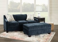 Indigo Blue Convertible Full Sleeper Sofa - Marinette-5