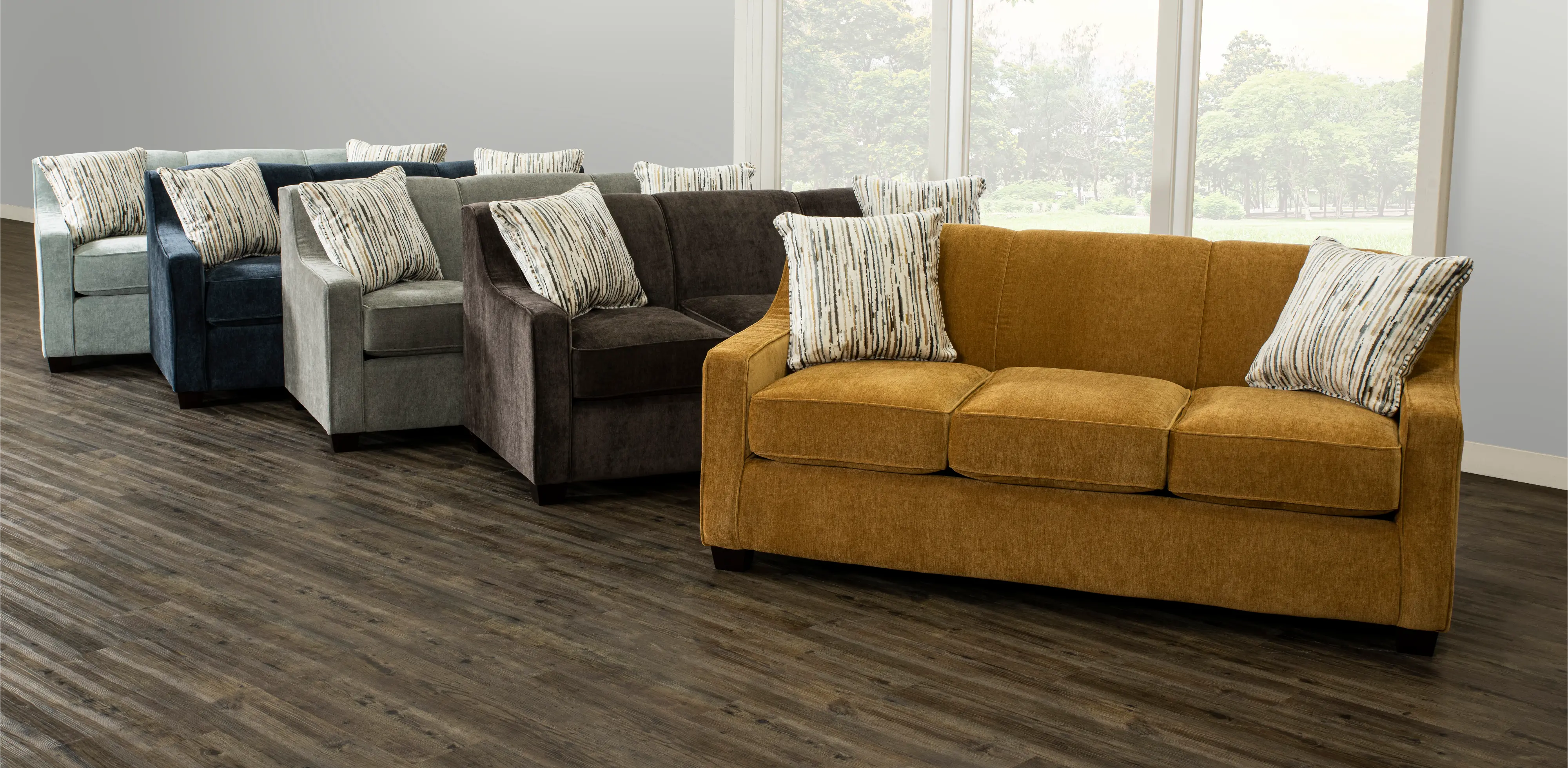Marinette Indigo Blue Convertible Full Sleeper Sofa-8