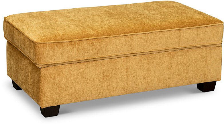 Butterscotch Yellow Storage Ottoman - Marinette-1