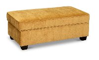 Butterscotch Yellow Storage Ottoman - Marinette-1