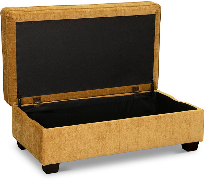 Butterscotch Yellow Storage Ottoman - Marinette-2